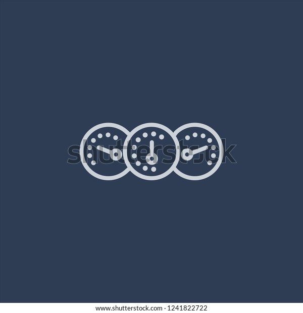 car dashboard icon. car dashboard linear\
design concept from Car parts collection. Simple element vector\
illustration on dark blue\
background.