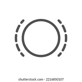 Car dashboard icon outline and linear vector.
