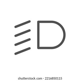 Car dashboard icon outline and linear vector.
