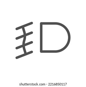 Car dashboard icon outline and linear vector.
