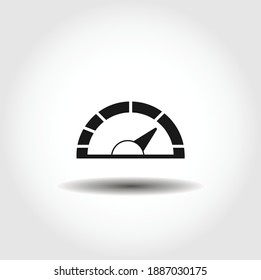 car dashboard icon. speedometer, tachometer isolated vector icon. car part design element