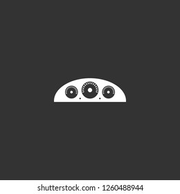car dashboard icon vector. car dashboard sign on black background. car dashboard icon for web and app