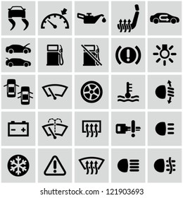 Car dashboard icons set.