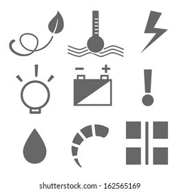 Car dashboard icons set.