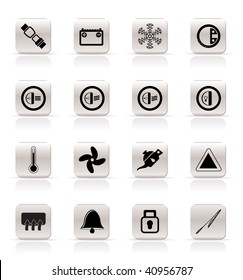 Car Dashboard icons -  vector icons set