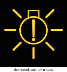 car dashboard indicator icon symbol vector