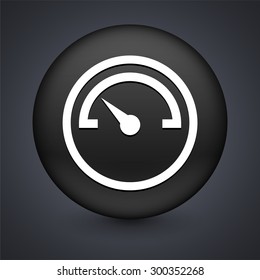 Car Dashboard on Black Round Button
