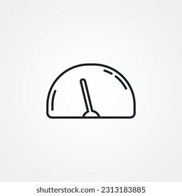 car dashboard outline icon. tachometer line icon. scale meter line icon.