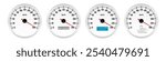 Car Dashboard. Car Panel Display. Car Speedometer Dashboard. Tachometer or Odometer Display. High Speed Concept. Vector Illustration.