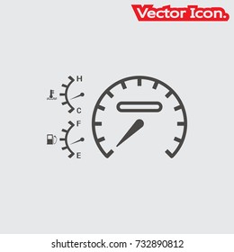 Car dashboard panel icon isolated sign symbol and flat style for app, web and digital design. Vector illustration.