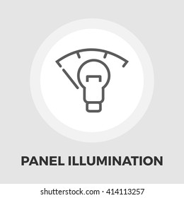 Car dashboard panel illumination icon vector. Flat icon isolated on the white background. Editable EPS file. Vector illustration.