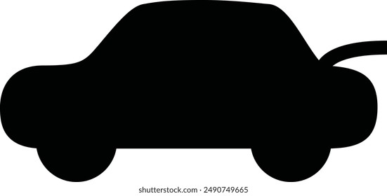 Car Dashboard Panel Indicators, Boot Open flat black vector icon.