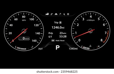 Car-Dashboard-Technologie Design modernen futuristischen auf Back-Hintergrund Vektorgrafik.