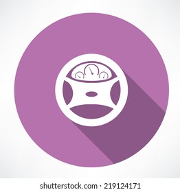 car dashboard square icon
