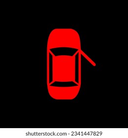 car dashboard symbol and door meaning is a vector illustration