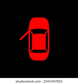 car dashboard symbol and door meaning is a vector illustration