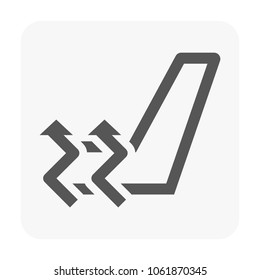 Car dashboard symbol on white.