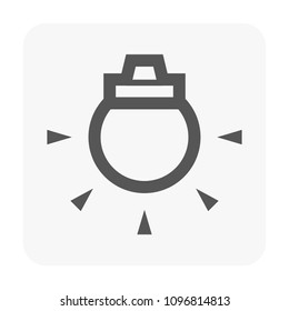 Car dashboard symbol on white.