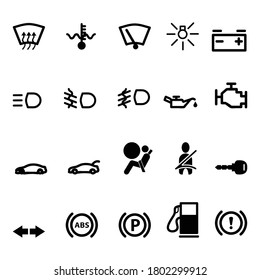 Car Dashboard Vector Icons Esp10 Stock Vector (Royalty Free) 1802299912 ...