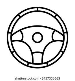 Car Dashboard Vector Line Icon Design