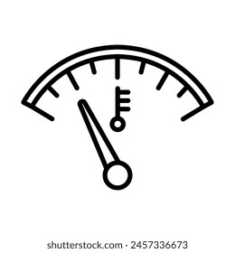 Car Dashboard Vector Line Icon Design