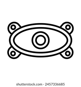 Car Dashboard Vector Line Icon Design