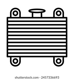 Car Dashboard Vector Line Icon Design