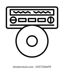 Car Dashboard Vektorgrafik Line Icon Design
