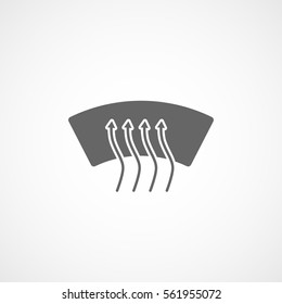 Car Dashboard Warning Light Air Button Flat Icon On White Background