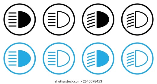 Car Dashboard Warning Light Icons Set – Vehicle Indicator Symbols Collection