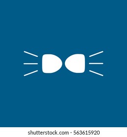 Car Dashboard Warning Light Tail Light Flat Icon On Blue Background