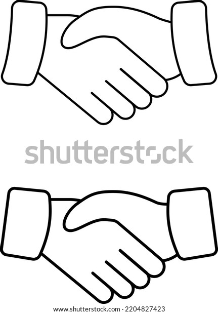 Car Deal with Hand shake sign line icon or
logo. Business shaking concept. Car dealer making a deal handshake
vector linear
illustration.