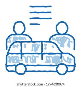 Car Dealer Buyer sketch icon vector. Hand drawn blue doodle line art Car Dealer Buyer isometric sign. isolated symbol illustration