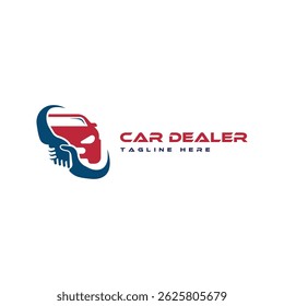 Conception de logo de concessionnaire de voiture pour le vendeur de voiture magasin de voiture offres de voiture industrie automobile