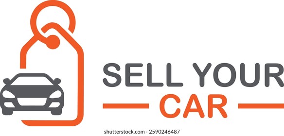 Car dealer logo flat logo design