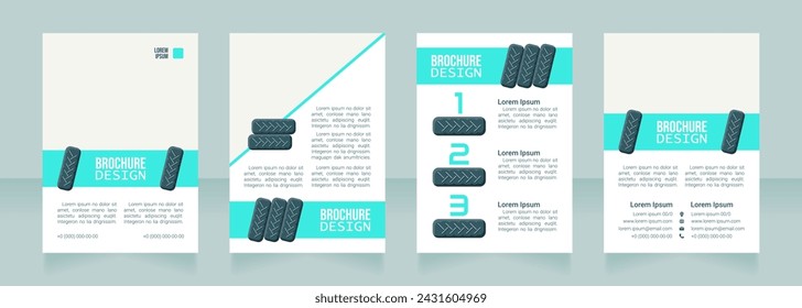 Car dealership blank brochure design. Template set with copy space for text. Premade corporate reports collection. Editable 4 paper pages. Bebas Neue, Lucida Console, Roboto Light fonts used