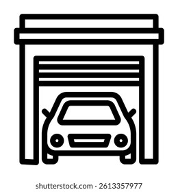 Car dealership icon line style transparent