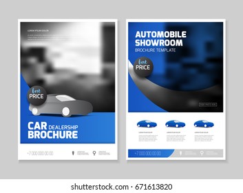 Car Dealership Showroom Leaflet Flyer Template A4 Size Design.