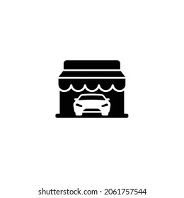 Car dealership simple flat icon vector illustration