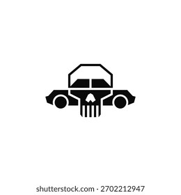 Coche de la muerte diseño de logotipo creativo.