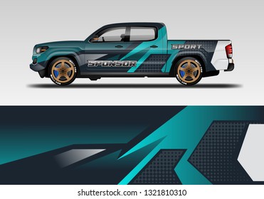 Car decal company wrap design vector. Graphic background designs van, bus, truck eps 10 