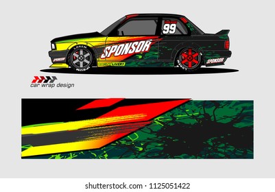 car decal design. Abstract camouflage background vector for vehicle vinyl wrap.
