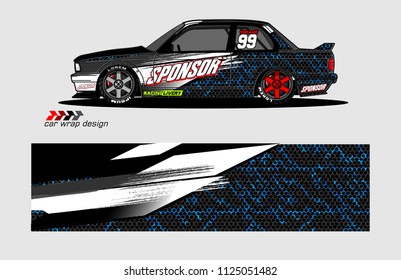 car decal design. Abstract camouflage background vector for vehicle vinyl wrap.