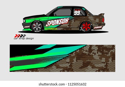 car decal design. Abstract camouflage background vector for vehicle vinyl wrap.