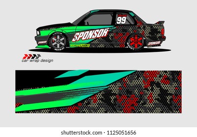 car decal design. Abstract camouflage background vector for vehicle vinyl wrap.