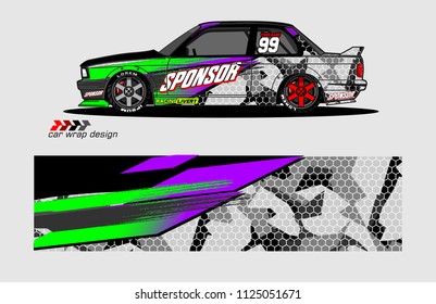 car decal design. Abstract camouflage background vector for vehicle vinyl wrap.
