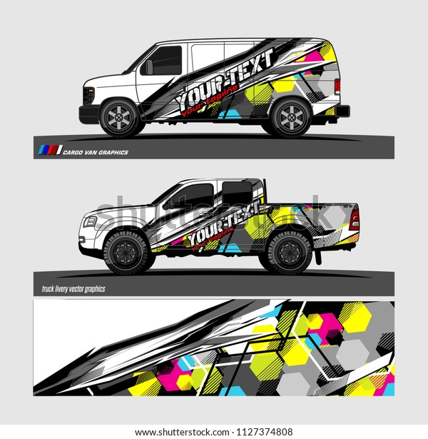 car decal design. abstract racing livery for vehicle vinyl wrap.