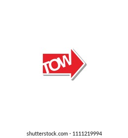 Car decal design. Tow arrow icon 