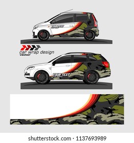 Car decal design vector
