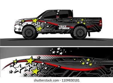 car decal design vector. abstract racing livery for vehicle vinyl wrap